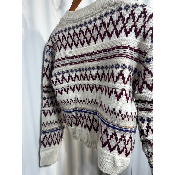 Rag & Bone Willow Fairisle multi color wool short cardigan sweater M - Picture 9 of 12